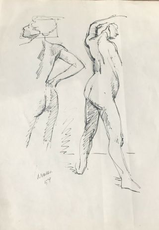 Harry Carmean Pen Study From The French Old Master Degas Young Ballet Dancer