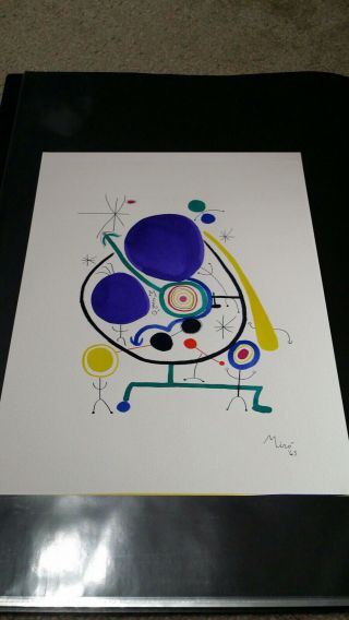 Joan Miro Drawing In Ink And Watercolor