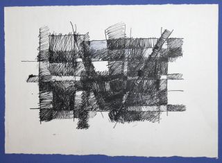 1980 ' s AVANT GARDE ABSTRACT CUBIST FUTURIST INK PAINTING 3