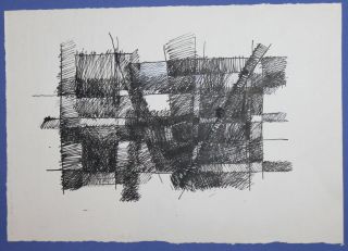 1980 ' s AVANT GARDE ABSTRACT CUBIST FUTURIST INK PAINTING 5