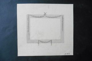 Dutch School 18thc - Architectural Design In Louis Xvi Style - Ink Drawing