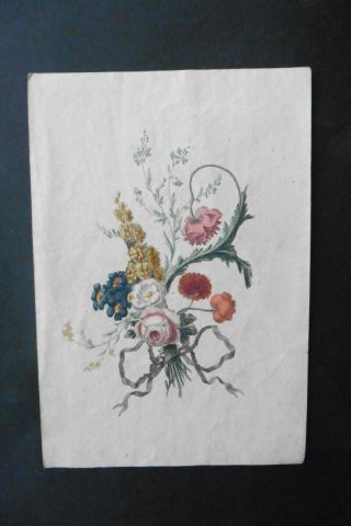 Dutch School 18thc - A Bouquet Of Flowers - Fine Louis Xvi Watercolor