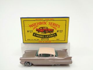 1960 MOKO Lesney Matchbox No.  27 ' CADILLAC SIXTY SPECIAL ' - - MET.  BROWN - - - see photos 3