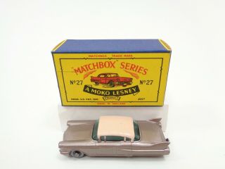 1960 MOKO Lesney Matchbox No.  27 ' CADILLAC SIXTY SPECIAL ' - - MET.  BROWN - - - see photos 4