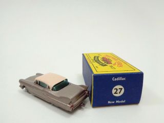 1960 MOKO Lesney Matchbox No.  27 ' CADILLAC SIXTY SPECIAL ' - - MET.  BROWN - - - see photos 7