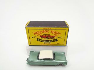 1960 MOKO Lesney Matchbox No.  27 ' CADILLAC SIXTY SPECIAL ' - - - - GREEN - - - see photos & 2