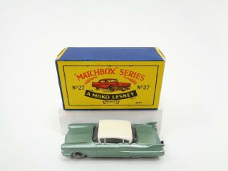 1960 MOKO Lesney Matchbox No.  27 ' CADILLAC SIXTY SPECIAL ' - - - - GREEN - - - see photos & 4