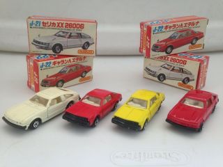 4 Lesney Matchbox Superfast Japanese Rare,  Toyota & Mitsubishi,