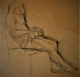 Nude Male Drawing,  Man Nude,  Print Of My Charcoal Drawing,  Figure,  Man Reclining