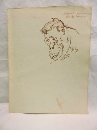 Scarce Glen Tracy Sketch Book Page Circus Gorilla Duveneck Study
