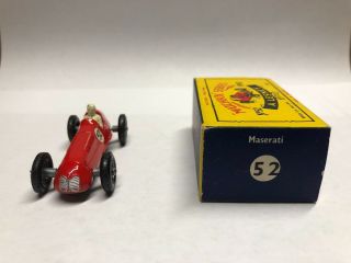 Moko Lesney Matchbox 52a Maserati 4CLT Code 6 Red/ Wires VNM w/Box 5