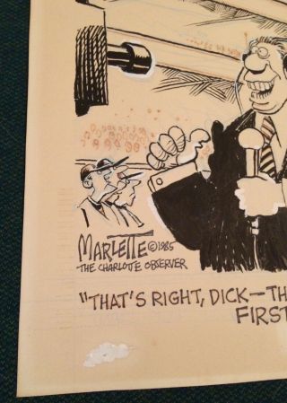 Doug Marlette published 1985 Kudzu Editorial Cartoon Art Charlotte NC 2
