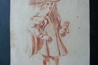 DUTCH SCHOOL 17thC - SUBTILE PORTRAIT YOUNG MAN ATTR.  FLINCK - RED CHALK DRAWING 3