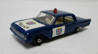 Lesney Matchbox No 55 Ford Fairlane Dark Blue Police Rare Color