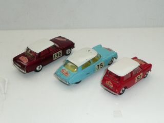 Corgi Gift Set 38 Monte Carlo Citroen DS,  Rover 2000 Mini Cooper S 6