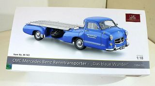 Cmc M - 143 Mercedes - Benz Renntransporter " Das Blaue Wunder " 1/18 Scale Diecast