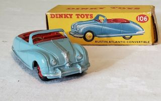 Dinky Toys Meccano Ltd.  England AUSTIN ATLANTIC CONVERTIBLE 106 50 ' s V RARE MIB 2