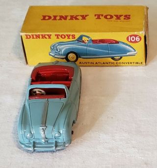 Dinky Toys Meccano Ltd.  England AUSTIN ATLANTIC CONVERTIBLE 106 50 ' s V RARE MIB 3