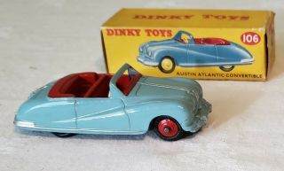 Dinky Toys Meccano Ltd.  England AUSTIN ATLANTIC CONVERTIBLE 106 50 ' s V RARE MIB 5