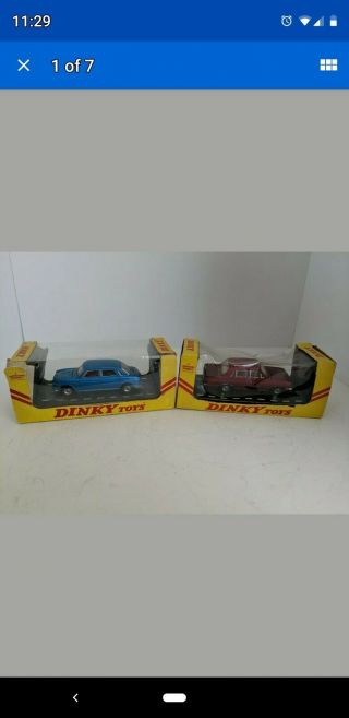 Dinky Car.  127 - G Rolls Royce,  151,  171 Vauxhall & Victor and 520 Fiat 2