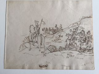 Theodore Rousseau,  Sketchbook Ink And Pencil Drawings,  Circa 1825