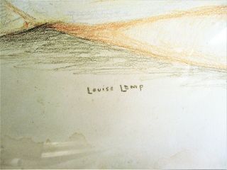 LOUISE LEMP PABST (1909 - 77) WIS ARTIST,  PORTRAIT DRAWING LITTLE GIRL SIGNED 7