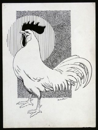 Rooster Chicken Vintage 1920 