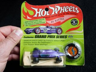 Moc Hotwheels Redlines Shelby Turbine On Card 1969 Grand Prix Series