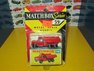 Matchbox Lesney 48 Dodge Dumper Truck Blister Pack Rare Find