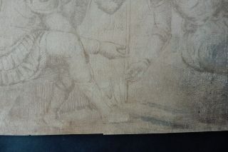 SUISSE SCHOOL 16thC - RELIGIOUS SCENE WITH SOLDIERS CIRCLE URS GRAF - INK 5