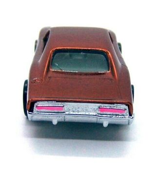 1969 Hot Wheels Redline Custom Dodge Charger Spectraflame dark brown w white int 5