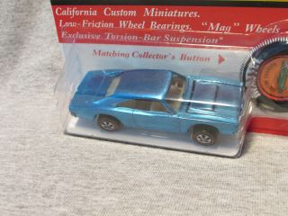 Hot Wheels Redline Custom Dodge Charger,  Ice Blue,  White Int.  Mibp