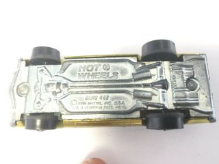 Redline Hotwheels Olds 442,  Yellow. ,  soft wing,  Not sure on stripes. 12
