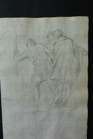 ITALIAN - BOLOGNESE SCHOOL 18thC - SCENE WITH FIGURES - CHARCOAL DRAWING 2