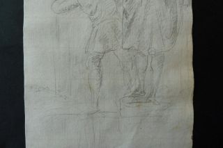 ITALIAN - BOLOGNESE SCHOOL 18thC - SCENE WITH FIGURES - CHARCOAL DRAWING 4