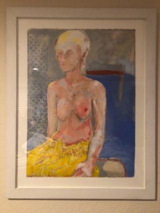 Benjamin Lira Pastel On Paper,  Female Nude,  1982,  Large