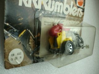 Hotwheels Rrrumblers Redline Era BP Unpunched Yellow Choppin ' Chariot - MIP 3