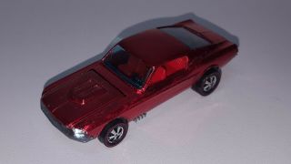 Vintage Hot Wheels Redline 1967 Custom Mustang Red