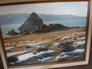William A Moore Oil On Board Signed & Dated Pyramid Lake Thaw Listed Artist NR 12