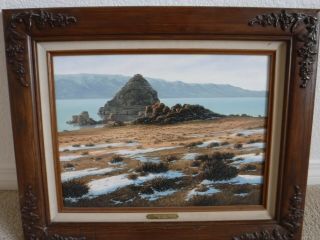 William A Moore Oil On Board Signed & Dated Pyramid Lake Thaw Listed Artist Nr