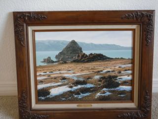 William A Moore Oil On Board Signed & Dated Pyramid Lake Thaw Listed Artist NR 2