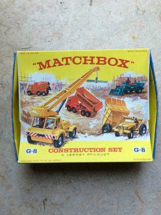 Matchbox G - 8 Construction Set Box Lesney Near