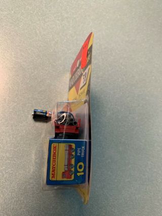 Vintage 1960 ' s Matchbox No.  10 Pipe Truck in Blister Pack 6