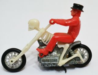 1973 Mattel Hot Wheels Rrrumblers Bone Shaker Motorcycle & Driver Redline Era