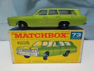 Matchbox/ Lesney 73c Mercury Commuter Green Black Pw 
