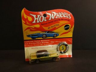 All Hot Wheels Redline Rolls Royce Yellow Black Roof Card 1969