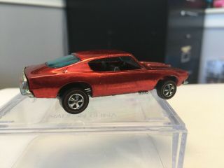 Redline Hotwheels Custom Barracuda,  HK,  Red over Chrome,  Dark Gray Interior,  NM 10