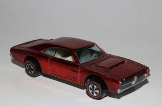 HOT WHEELS REDLINE CUSTOM DODGE CHARGER,  METALLIC RED,  USA, 2