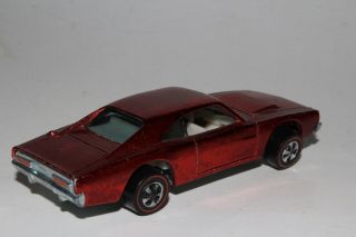 HOT WHEELS REDLINE CUSTOM DODGE CHARGER,  METALLIC RED,  USA, 3