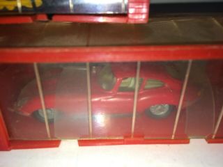 3 Vintage 60 ' s Mini - Dinky Cars,  Red Plastic Garages,  61 Lotus,  11 Jaguar,  Bulldozer 4